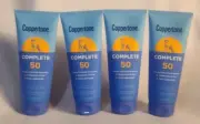 Coppertone Complete SPF 50 Water Resistant Sunscreen Lotion Four 7oz Bottles New
