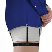 [Linemoon] Shirt Stays for Men Adjustable Elastic Shirt Garters Holder Straps with Strong Non-slip Clips