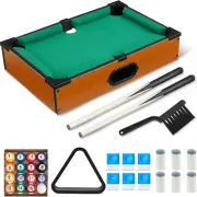 Mini Pool Table Set Pool Table for Cats Small Billiards Game with 16 Balls 2 Bil