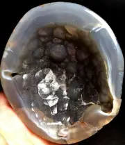 255g WOW! Agate Geode! NATURAL CARNELIAN CRYSTAL QUARTZ Geode Agate k976