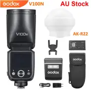 Godox V100N 100W Camera Flash Speedlite Touch Screen For Nikon + AK-R22 Diffuser
