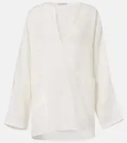 [Asceno] Asceno Oversized linen top AU 16 white