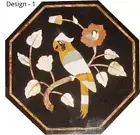 12" Stone Side Table Top Antique unique Design Inlay marble Coffee bird Table