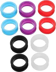 Outanaya 10pcs Colorful Silicone Scissors Finger Rings for Pet Grooming Comfortable Protection Grips Inserts for Hairdressing Ergonomic Shear Accessories to Prevent Finger Injuries