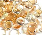 DRBASJHFO Mixed Color Glass Pebbles,Vase Filler Stones Glass Pebbles,500g Peach Crystal Colourful Mixed Glass Pebbles/Stones/Gems/Nuggets/Beads 17-20mm