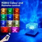 16 Color Crystal Lamp Water Ripple Projector Night Light Aesthetic Sunset Lights