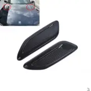Pair Car Hood Vent Scoop Bonnet Decoration Side Cover Universal Gloss Black ABS