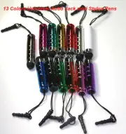 13 colors Universal Audio Jack Mini Stylus Pens for iPad1,2,3 & All Smart Phone