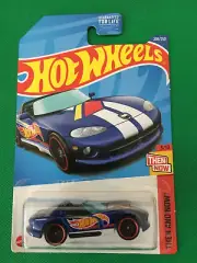 2022 Hot Wheels Dodge Viper RT/10 then and now 208/250 Blue Car Toy NEW 310