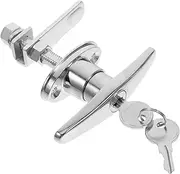 LALAFINA Sliding Door Lock T Shaped Handle for Barn Garage Doors Heavy Duty Lock Replacement Versatile Use for Cabinets Quick Installation User Friendly Design