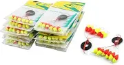 uxcell Plastic Fisherman Oval Shaped Fishing Bobber Sinker Float Bean Stoppers 15pcs