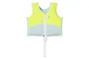 Sunnylife Kids Swim Vest 2-3 - Salty the Shark, Aqua Neon Yellow