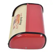 (Red)Metal Bread Box For Kitchen Countertop Large Capacity Bread Bin Holder EY