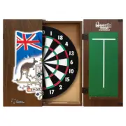 Formula Sports Dart Board Game 15 inch and Sports Bar Cabinet Set