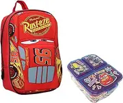 [Theonoi] Set Cars Lightning McQueen 3D Effect Backpack School Backpack School Bag Sports Backpack Nursery Lightweight Toddler Backpack