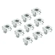 M6 Cage Nut Carbon Steel for Server Rack Cabinet Blue White 30Pcs