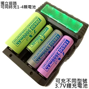 TX特林2600mAh18650鋰充電池4入附四槽USB充電器(LI2600-4+4USB) (6.3折)