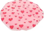 WRITWAA Cute Girls Shower Cap Heart Design Soft Absorbent Hair Cap for Bathing