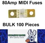 100 x 80A MIDI Fuses ANS 80Amp Fuses 41mm x 12mm 4wd Caravan Fuses 100pcs