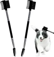 Black Dog Combs Head Brush Cleaning Tear Stain Remover Kitten Puppy Pet Eye Comb Pet Products for Small Cat Dog Double-Sided Comb Brush Pets Grooming Comb for Dogs Cats Removing Crust and Mucus