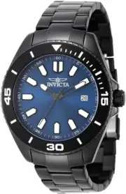 Invicta Men's 46320 Pro Diver Quartz 3 Hand Blue Dial Watch