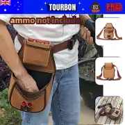 Skeet Trap Shooting Ammo Case Belt Carrier Bag Spent Shell Pouch Canvas-in AU