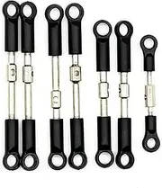 KANGYEBAIHUODIAN Fit for 144001 144002 144010 124016 124017 124018 124019 7Pcs Front Rear Tie Rod Linkage Servo Link Rod Set RC Car Spare Parts(B)