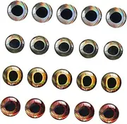 BIUDECO 20pcs Material Fishing Bait Lure Fishing Lures for Freshwater Fishing Lures for Bass 4d Fishing Lure Eyes DIY Fly Fishing Lures Artificial Holographic Lure Eyes Fly Tying Materials