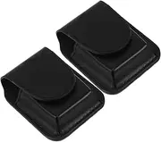 [Hoement] Leather Lighter Bag 2pcs Cigarette Lighter Sleeves Leather Easy Access Fashionably Protective