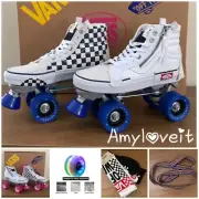 Vans Custom Roller Skates Bundle Checkerboard Shoes Size 7 Choose Wheel Color