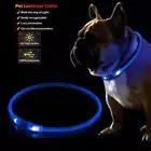 Rechargeable LED Light-Up Flash Glow Collar Dog Pet e Adjustabl Safety D8P2