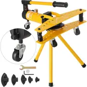 VEVOR Manual Hydraulic Pipe Tube Bender Machine 10 Ton Manual Hydraulic Tube Bending Machine 1/4"-1" Diameter 6 Dies for Heating and Piping Constructi