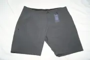 kenneth cole tech shorts men's 42 gray stretch regular fit breathable new