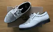 BNIB Dr Martens Willis Stud LEATHER Shoes Size 5 38 White Guaranteed Original