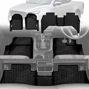 X-CAR 3D Floor Mats for Mazda BT-50 BT50 Dual Cab 2020-Onwards TF Series All-Weather Heavy Duty Customized Car Carpet Liners Full Set