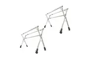 SOGA 2X 240cm Portable Drying Rack Clothes Steel Laundry Rack Foldable Space-Saving Laundry Holder 3 Poles