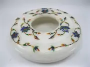 5 Inches Marble Cigar Holder / Round Ashtray for Bar Table / Gemstone Ash Bin