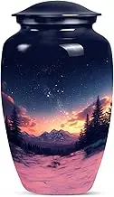 Starry Night Urn - Blue Cremation Urn for Women & Men - Memorial & Funeral Decorative Urns - Burial Urns for Adult Human Ashes - 10 Inch