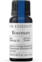 In Essence Pure Rosemary Essential Oil – Rosemary Oil for Aromatherapy, Massage and Oil Diffuser - 8ml