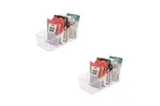 2PK D.line 4 Compartment Fridge/Pantry Packet Storage Organiser 26.5x13cm Clear