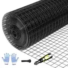 Tongmo 24" x 100' Black Hardware Cloth, 1inch Mesh Chicken Wire Fence, 19 Gau...