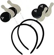 Garneck 2pcs Bowling Ball Sports Headband Hair Accessory for Parties and Events Comfortable Eye Catching Sports Themed Hairband for Women