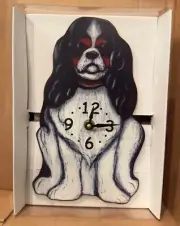 Cavalier King Charles Wagging Tail Wall Clock NEW in box by PINK CLOUD