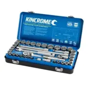 39Pc Kincrome K28011 Socket Set Drive Metric & Imperial Set Ratchet Angle Grip