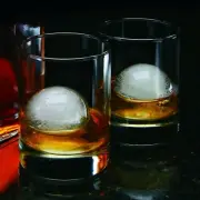 Ice Ball Maker - Sphere Ice Mold Creates Large 2.5 Inch Ice Balls - Set of 2