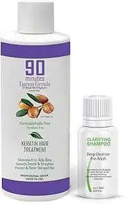90 MINUTES Purple Brazilian Keratin Hair Treatment for BLONDE Hair, Most Hair Types Formaldehyde-Free Rich Complex of Protein Blends & Argan Oil Instant Results Shiny Soft Straight Hair for months