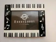 New Piano Keyboard Music Notes Picture Frame 5x7 Hobby Lobby Black & White