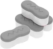 4Pcs Toilet Seat Bumpers Grey Self Adhesive Pads Noise Reducing Comfortable Stable for Home Hotels and Public Restrooms