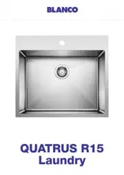 BLANCO QUATRUS R15 Dual Mount Stainless Steel Laundry Sink 635 x 559mm x 305mm