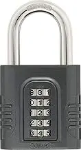 ABUS Combination Lock 158/65 - Padlock with Zinc Cast Pressure Housing - with Individually Adjustable Number Code - ABUS Security Level 8 - Dark Grey